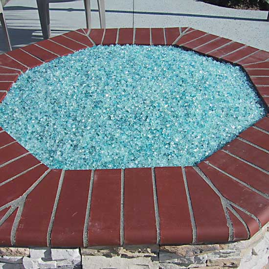 Fire Pit Glass using Aquatic Glassel