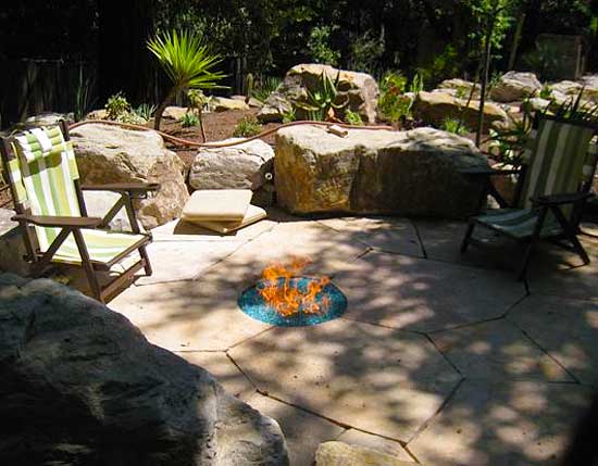 Fire Pit Glass using Aquatic Glassel