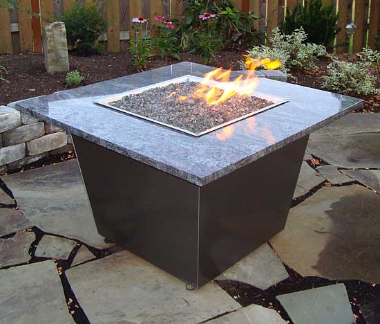 Fire Pit Glass using Aquatic Glassel