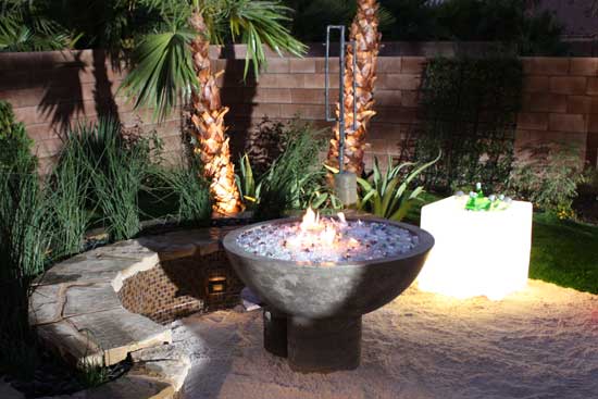 Fire Pit Glass using Aquatic Glassel
