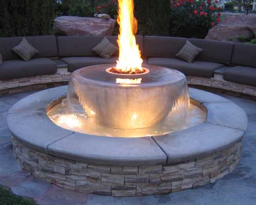 Fire Pit Glass using Aquatic Glassel
