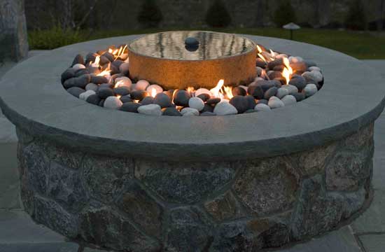 Fire Pit Glass using Aquatic Glassel