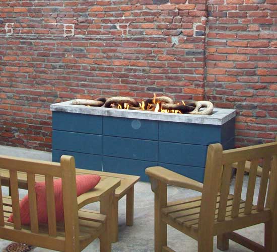 Fire Pit Glass using Aquatic Glassel