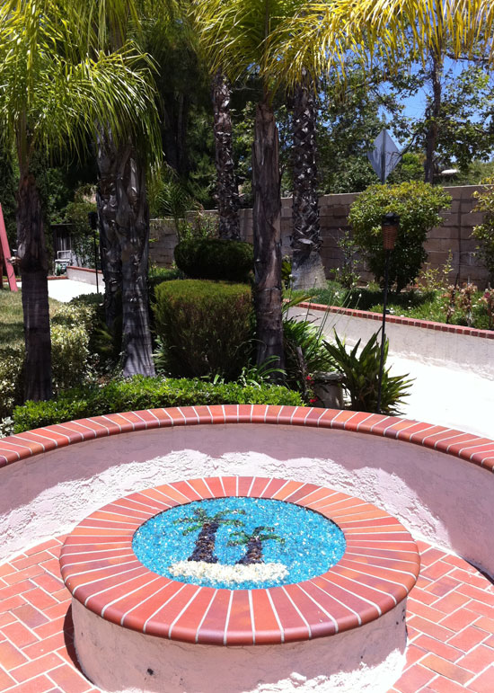 Fire Pit Glass using Aquatic Glassel