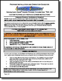 Installation Manual for Installing Aquatic Glassel in your Propane Fireplace